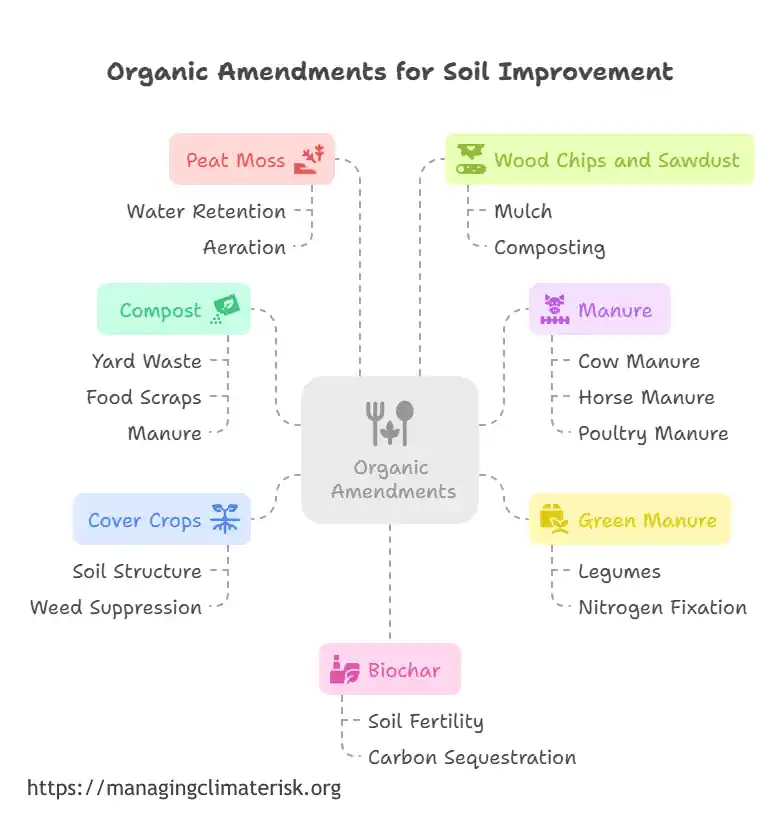 Organic Amendments on Soil - infographic