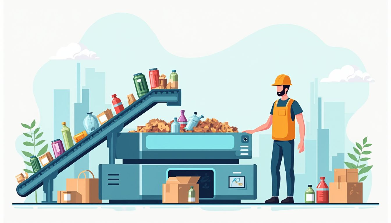 A graphic showing an artists impression of Advanced Sorting Technology