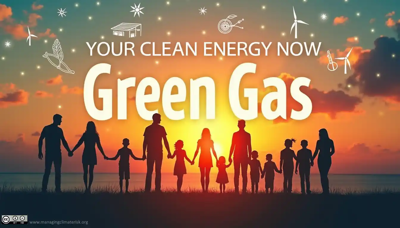 Green Gas Your Clean Energy Now- public domain CC0 poster.