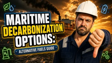 Featured image with the text: Maritime Decarbonization Options Alternative Fuels Guide.AC