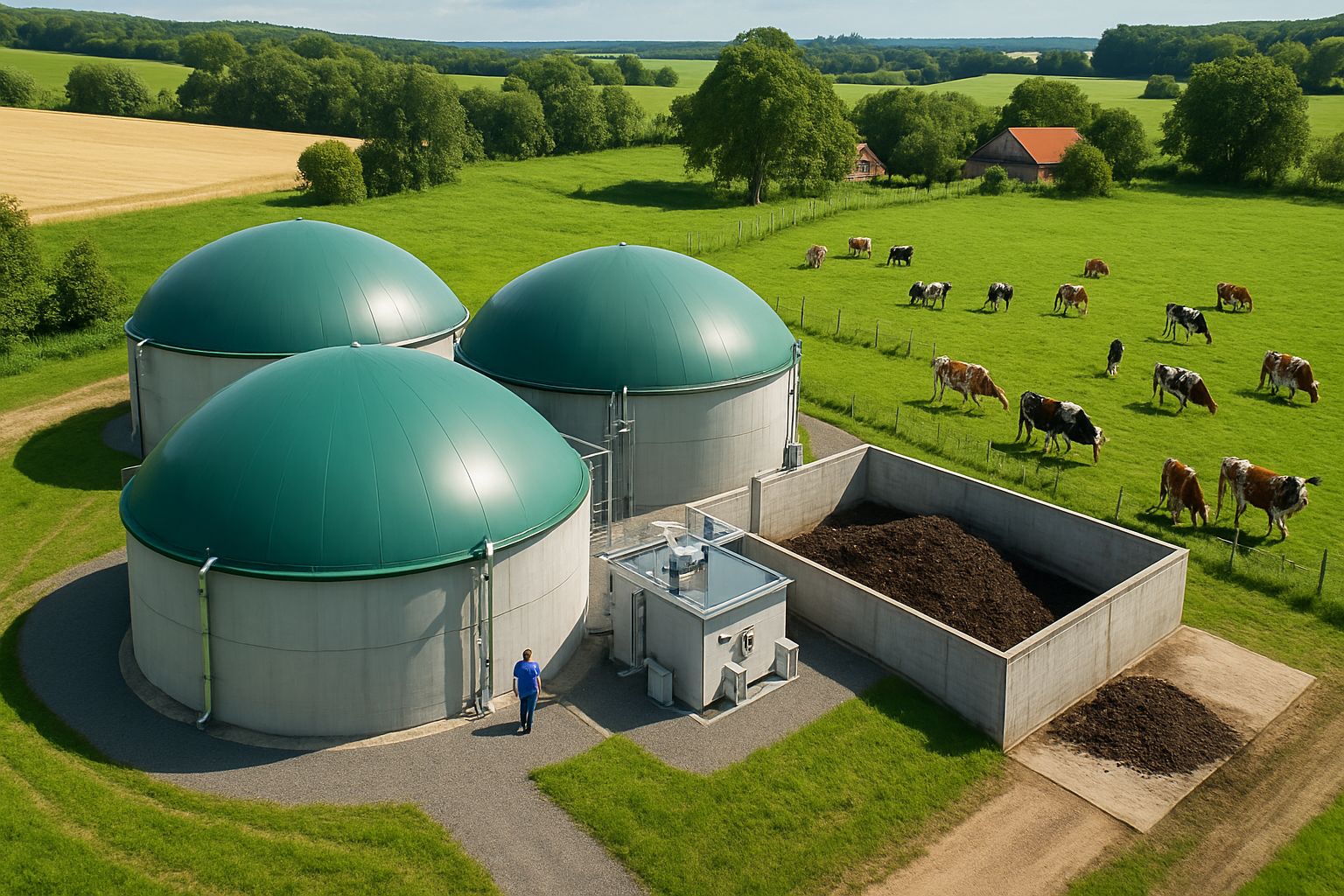 A dairy farm anaerobic digestion facility - A naturally decentralised renewable energy plant.